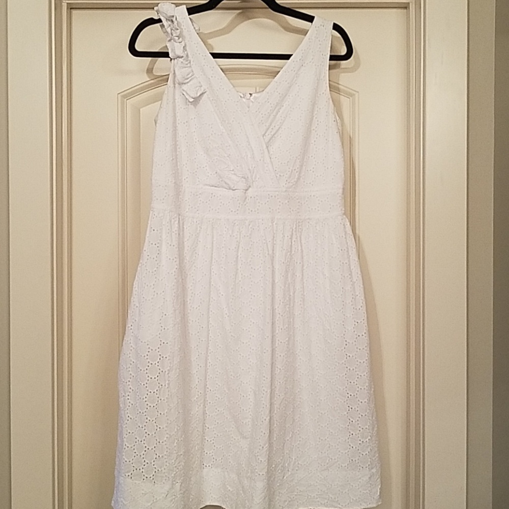 White eyelet summer dress